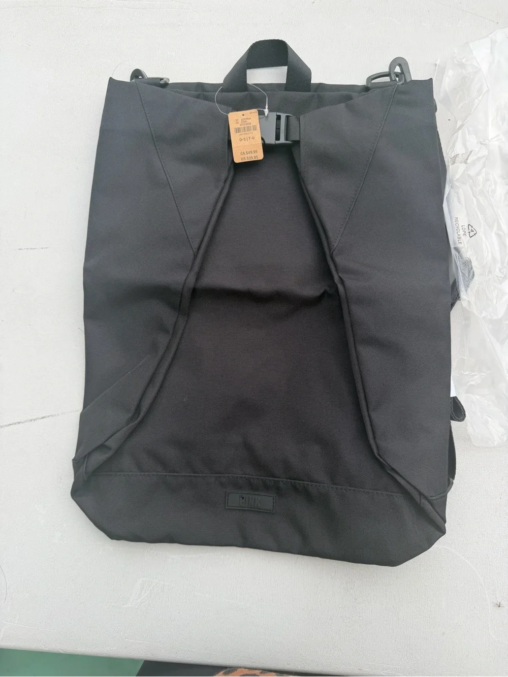 Convertible Black Backpack and tote bag